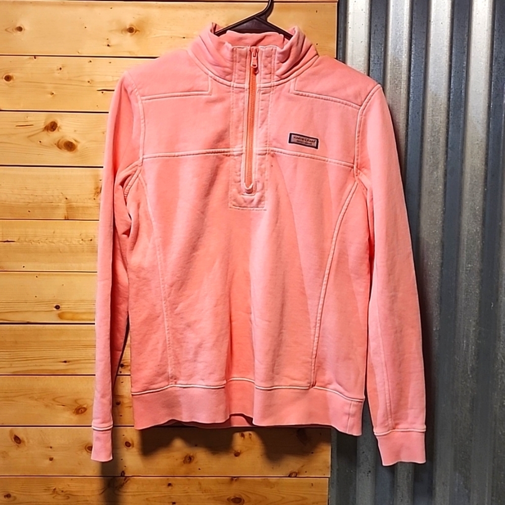 Vineyard Vines Half Zip Pink Jacket Size small